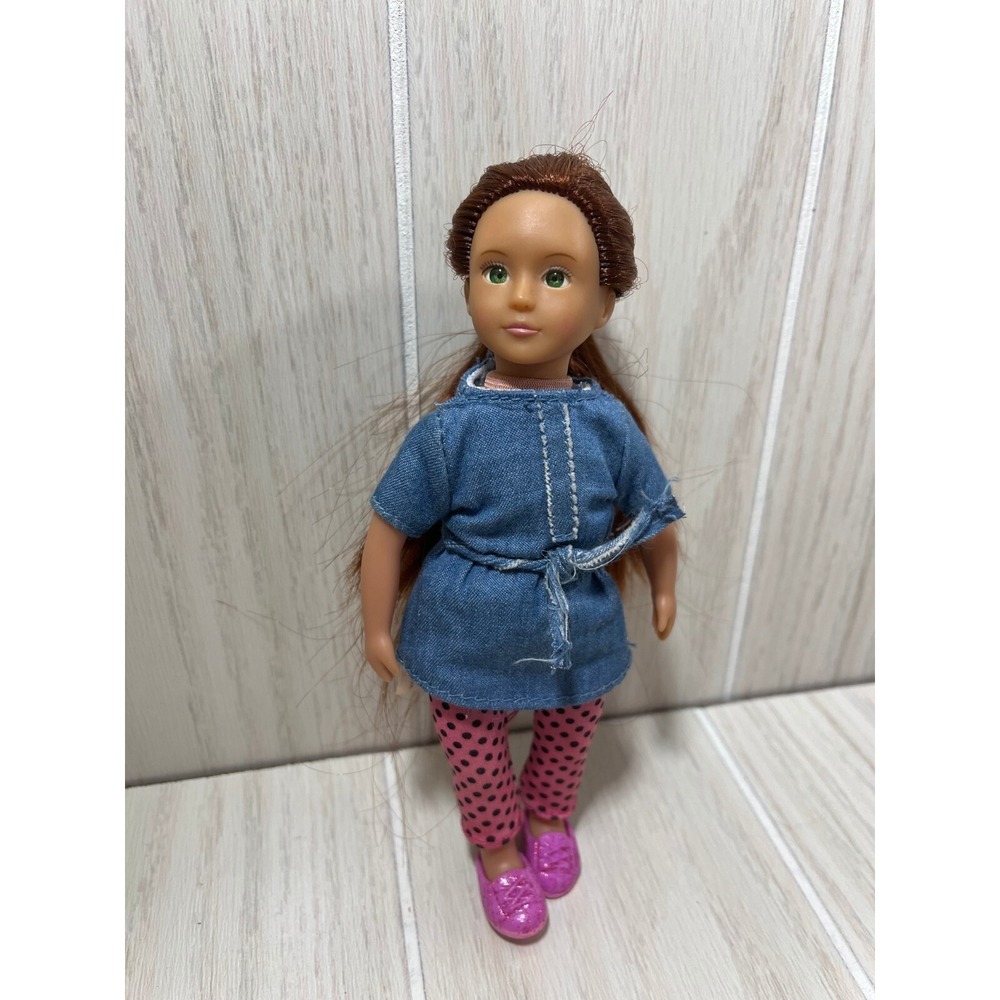 Battat Lori Our Generation Nadene mini 6.5" doll auburn red hair green eyes‎
